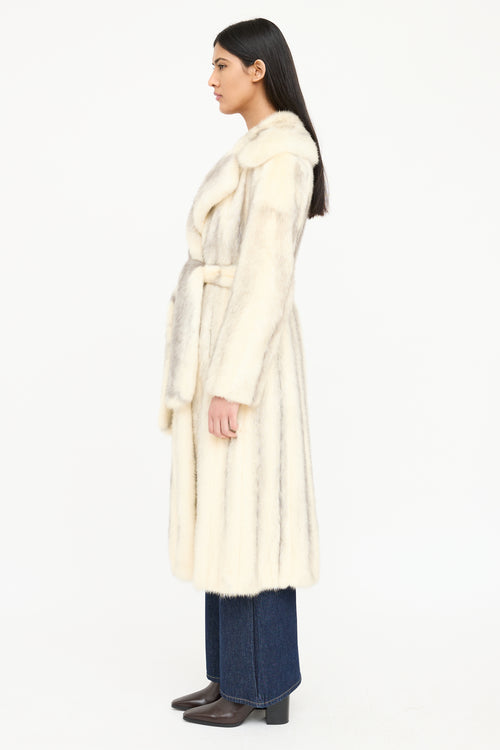 VSP Archive Long Fur Belted Coat