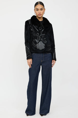 VSP Archive Embroidered Fur Jacket