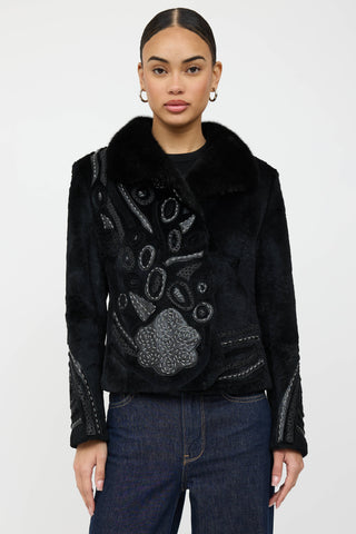 VSP Archive Embroidered Fur Jacket
