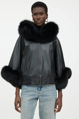 VSP Archive Leather Fur Trim Jacket