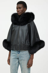 VSP Archive Leather Fur Trim Jacket