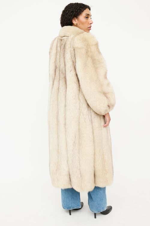 Panelled Fur Coat