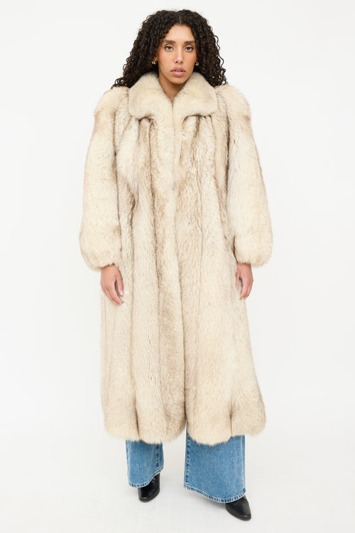 Panelled Fur Coat