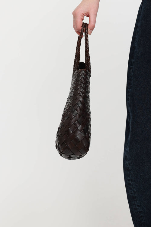 VSP Archive Leather Woven Top Handle Bag