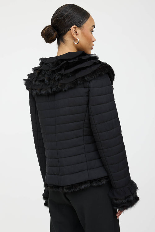 VSP Archive Silk Fur Trim Ruffled Jacket