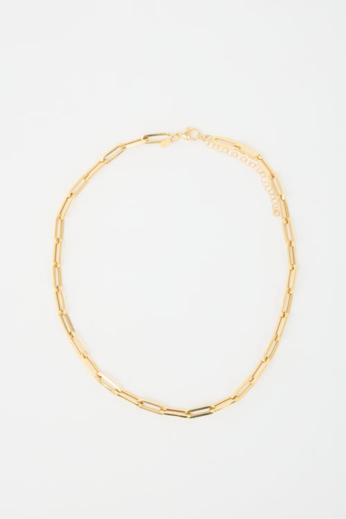 VSP Archive 10k Gold Paperclip Chain Necklace
