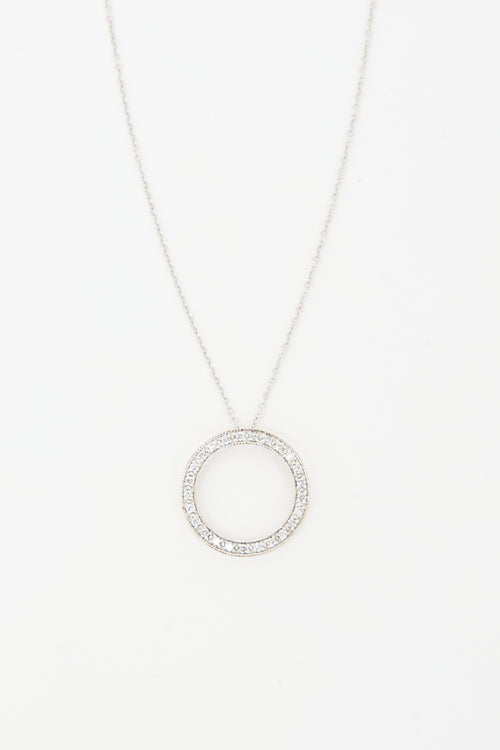 VSP Archive 14k White Gold Diamond Ring Necklace