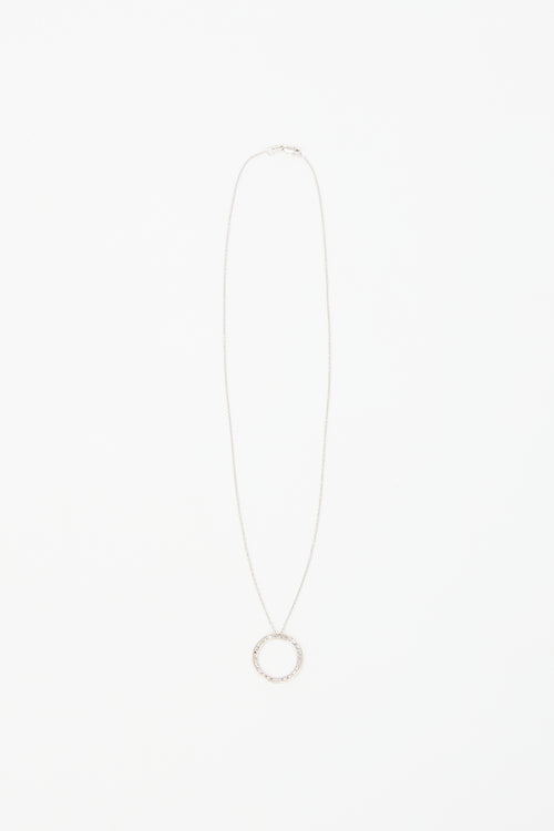VSP Archive 14k White Gold Diamond Ring Necklace