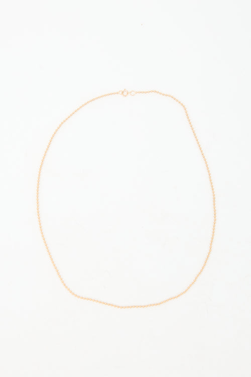 VSP Archive 14k Gold Ball Chain Collar Necklace