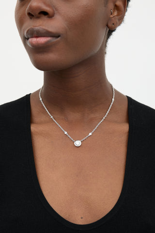 Fine Jewelry 18k White Gold & Diamond Necklace