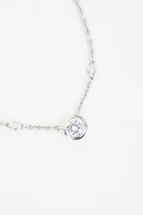 Fine Jewelry 18k White Gold & Diamond Necklace