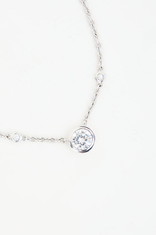Fine Jewelry 18k White Gold & Diamond Necklace