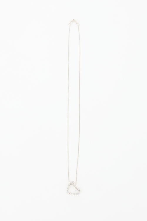 VSP Archive 18kt White Gold Heart Necklace