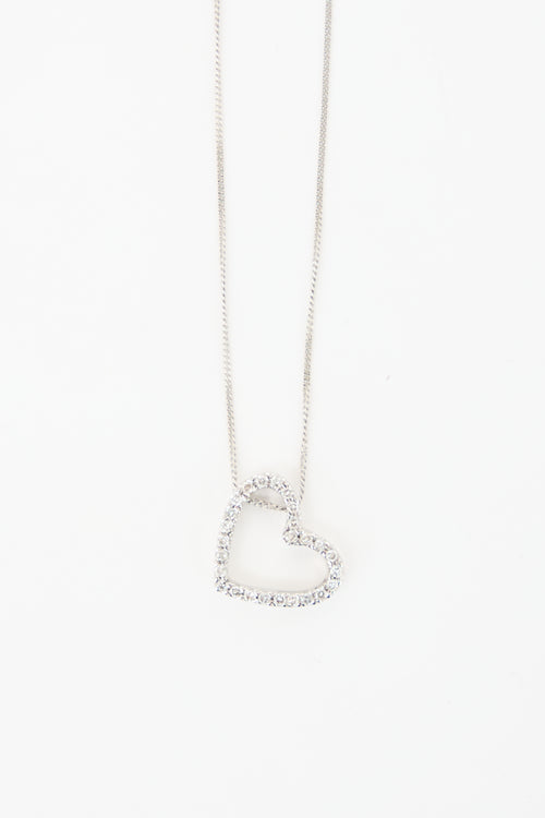 VSP Archive 18kt White Gold Heart Necklace