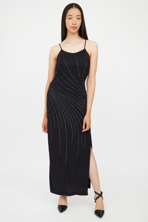 VSP Archive Black Beaded Sparkle Sleeveless Dress