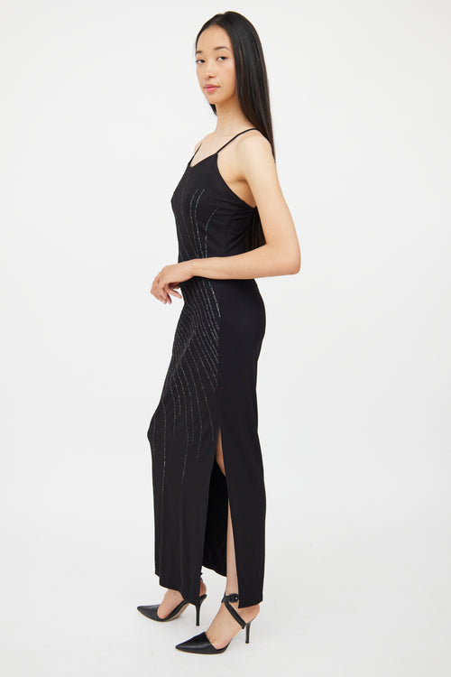 VSP Archive Black Beaded Sparkle Sleeveless Dress