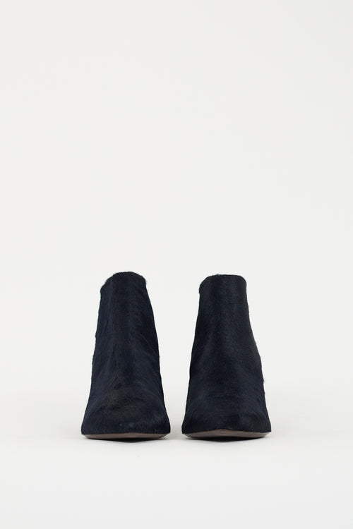 VSP Archive Navy Textured Hair Ankle Boot