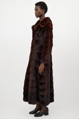 VSP Archive Brown Panelled Fur Coat