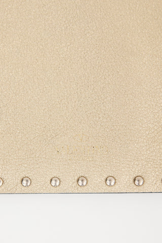Valentino Metallic Leather Rockstud Pouch