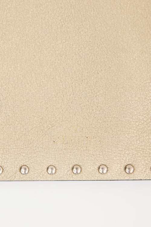 Valentino Metallic Leather Rockstud Pouch