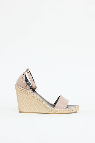 Valentino Rockstud Wedge Espadrille
