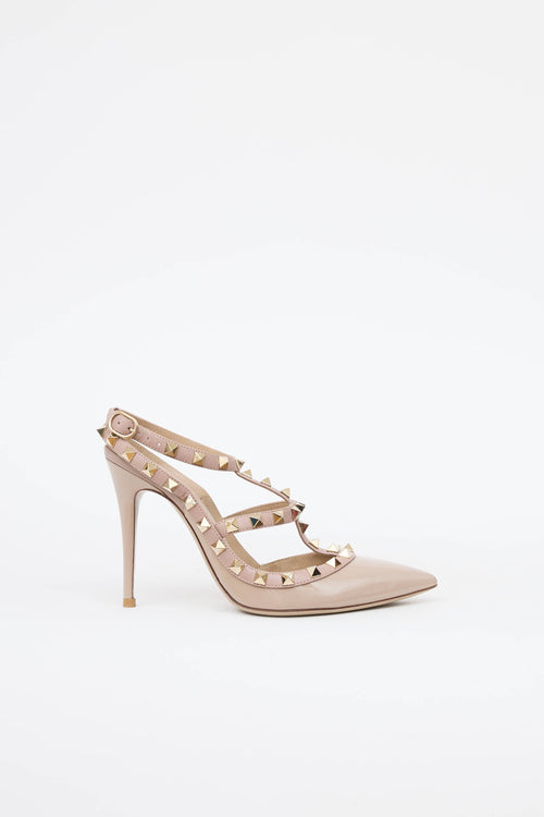 Valentino Patent Rockstud Caged Pump