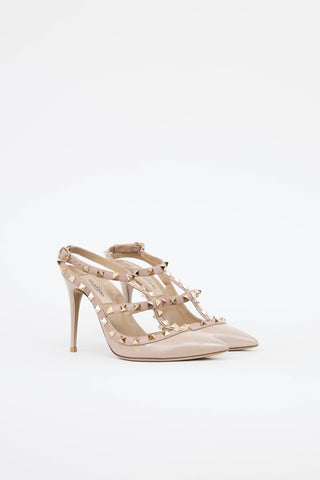 Valentino Patent Rockstud Caged Pump