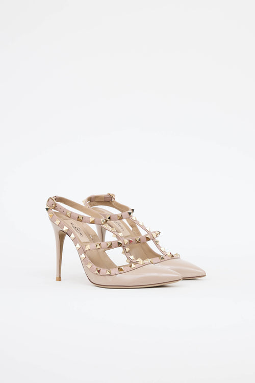 Valentino Patent Rockstud Caged Pump