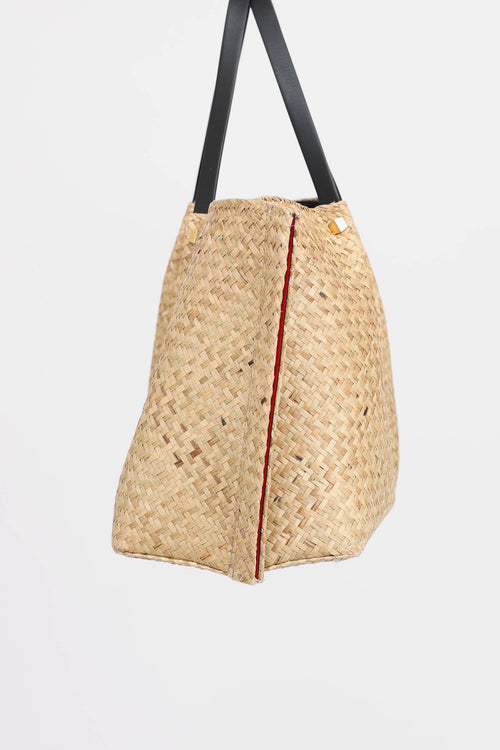 Valentino Raffia Escape Tote Bag