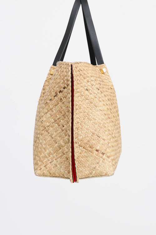 Valentino Raffia Escape Tote Bag
