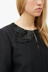 Valentino Black Embellished Neck Jacket