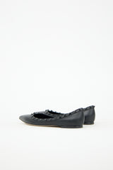 Valentino Leather Rockstud Ballet Flat