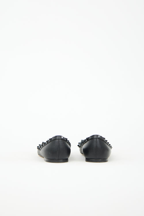Valentino Leather Rockstud Ballet Flat