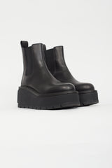 Valentino Black Garavani Leather Chelsea Boot
