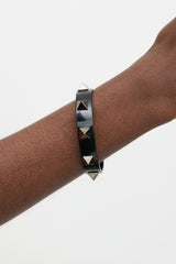 Valentino Black & Gunmetal Rockstud Bracelet