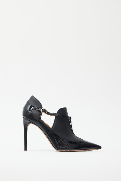 Valentino Black Cut Out Layered Bootie