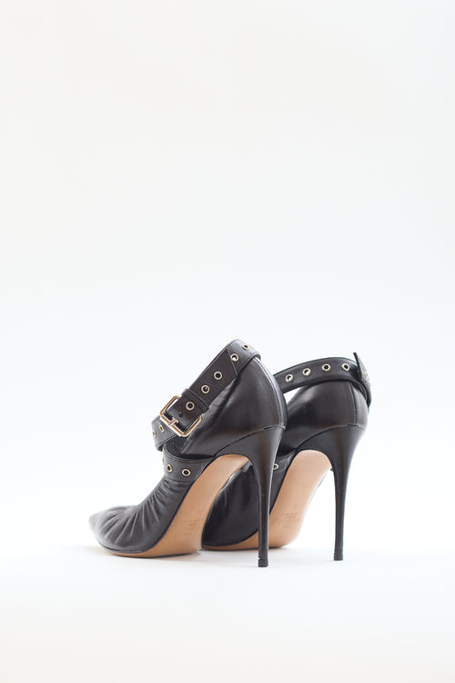 Valentino Black Leather Love Latch Pump