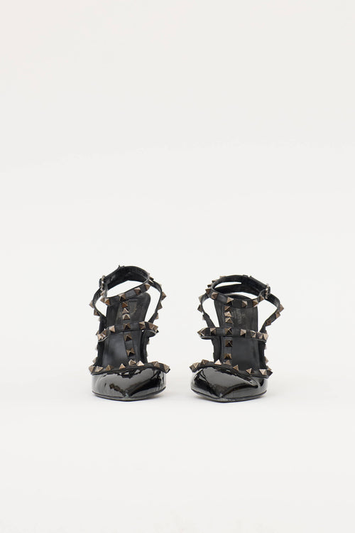 Valentino Patent Rockstud Cage Pump