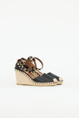 Valentino Rockstud Wedge Sandal