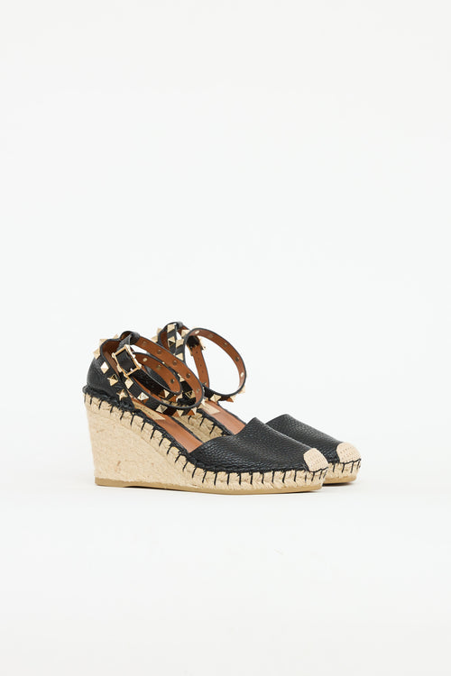 Valentino Rockstud Wedge Sandal