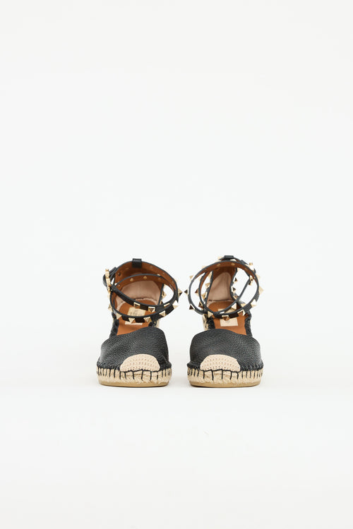 Valentino Rockstud Wedge Sandal
