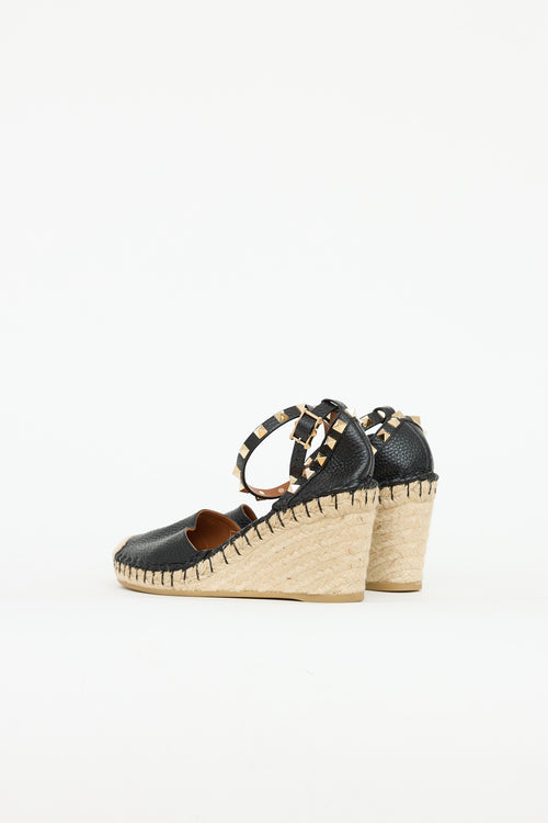 Valentino Rockstud Wedge Sandal
