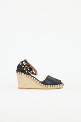 Valentino Rockstud Wedge Sandal