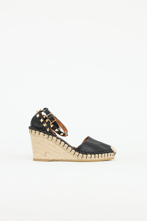 Valentino Rockstud Wedge Sandal