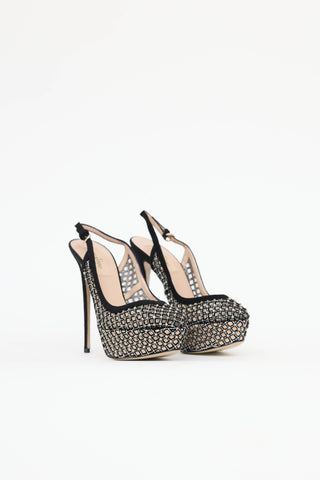 Valentino Crystal Mesh Strass Pump