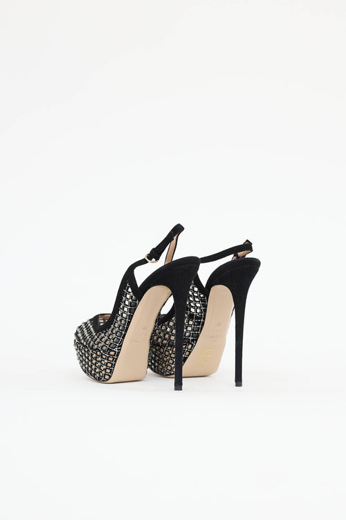 Valentino Crystal Mesh Strass Pump