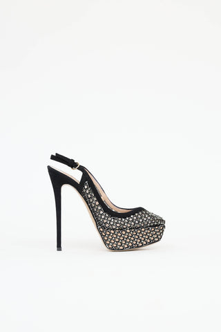 Valentino Crystal Mesh Strass Pump