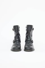 Valentino Leather Moto Ankle Boot
