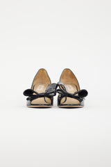 Valentino Black Patent Leather Bow Pump