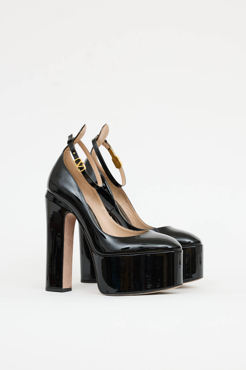 ValentinoPatent Tan-Go Platform Pump